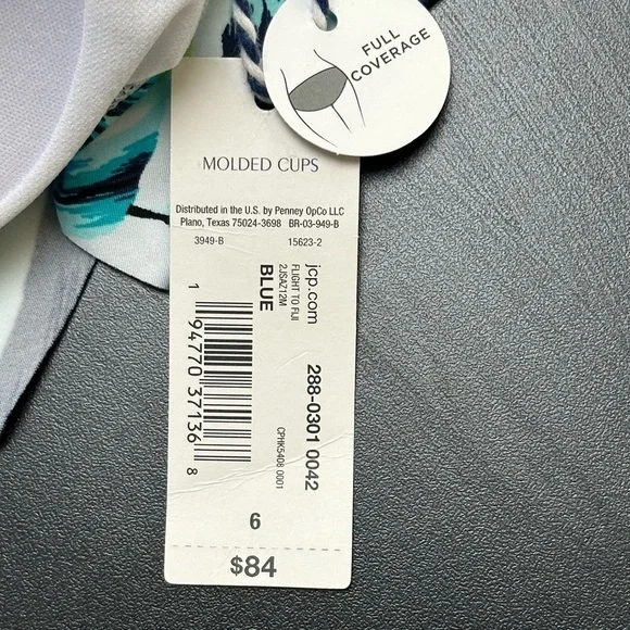 Sonnet Shores Skirted One Piece Bathing Suit 6 Leaf Print Full Coverage … - Picture 7 of 13